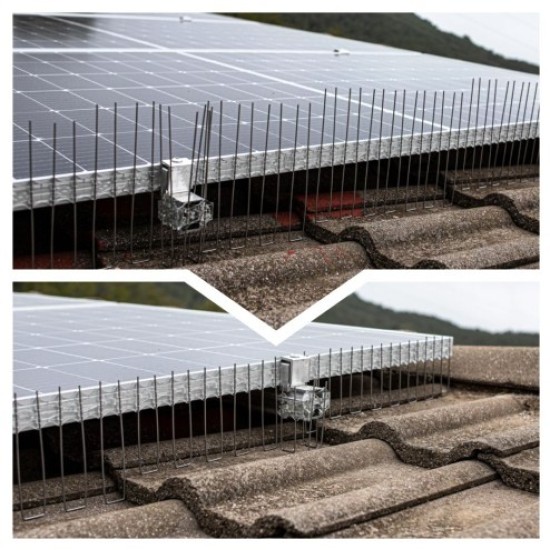 Paukščiu kontrolė. SAULES PANELIU APSAUGOS SPYGLIAI (50cm segmentai)